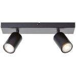 Brilliant Jello Deckenleuchte Metall Matt Schwarz 9W 690lm - 830 Warmweiß | Inkl. 2x GU10
