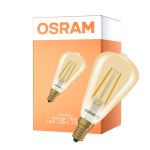 Osram Vintage 1906 LED Classic Edison E14 Messing 2.8W 250lm - 822 Extra Warmweiß | Dimmbar - Ersatz Für 25W