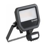 Ledvance Led-Scheinwerfer Aluminium Schwarz 17W 2400lm 100D - 840 Kaltweiß | IP65 - Bewegungs- Und Lichtsensor - Symmetrisch