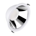 Ledvance LED Downlight Comfort Aluminium Weiß 42W 5000lm 55D - 930-940 CCT | 265mm - Ausschnitt 250mm - IP44 - Höchste Farbwiedergabe - UGR<19 - Zigbee Dimmbar 