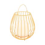 Nordlux Tischlampe Jim To-Go Portable Akku Metall Orange 3W 300lm - 827 Extra Warmweiß | 3-Stufen Dimmbar 