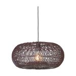 Good&Mojo Pendelleuchte Arizona Rattan Burgundy S | Geeignet für 1x E27 