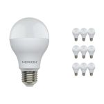 Mehrfachpackung 10x Noxion Lucent Classic LED E27 Birne Matt 13W 1521lm - 830 Warmweiß | Ersatz Für 100W