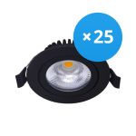 Mehrfachpackung 25x Noxion LED Schwenkbar Slim Spot Schwarz Rund 6W 550lm 60D - 927 Extra Warmweiß | 85mm - IP54 - Dimmbar - Höchste Farbwiedergabe