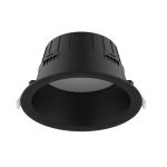 Noxion LED Downlight Hera Tief Einbau Schwarz 9W 900lm 80D - 827-830-840 CCT | 146mm - Ausschnitt 120mm