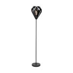 Eglo Stehlampe Carlton 5 Stahl Schwarz | IP20 - Geeignet für 1x E27 