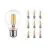 Mehrfachpackung 10x Noxion Lucent Fadenlampe LED E27 Birne Klar 7W 806lm - 827 Extra Warmweiß | Ersatz für 60W