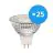 Mehrfachpackung 25x Noxion LED-Spot GU5.3 MR16 4.4W 345lm 12V 36D - 827 Extra Warmweiß | Dimmbar - Ersatz für 35W