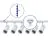 Komplettset 1-Phasen Rail 2 Meter Weiß | incl. 6x Spot + GU10 2700K 3W Dimmbar + Abschlusskappe, Stromanschluss und I-Verbinder