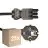 Mehrfachpackung 25x Noxion GST - Kompatibel Versorgungskabel Schwarz - Weiblich + Schuko Europlug - 3m - 3 pole 0.75mm2
