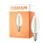 Osram Classic LED E14 Kerze Fadenlampe Klar 4W 470lm - Relax and Active - 827 Extra Warmweiß | Ersatz für 40W