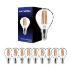 Mehrfachpackung 10x Noxion Lucent Lustre LED E14 Kugel Fadenlampe Klar 4.5W 470lm - 827 Extra Warmweiß | Dimmbar - Ersatz für 40W