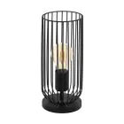 Eglo Tischlampe Roccamena Stahl Schwarz | Geeignet für 1x E27