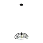 Eglo Pendelleuchte Carlton 2 Stahl Schwarz | IP20 - Geeignet für 1x E27 