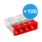 Mehrfachpackung 100x Wago 2273-204  Verbinder | 4 Draht Verbindung